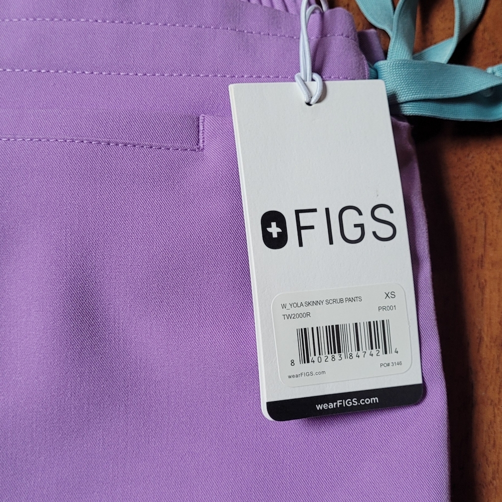 Figs lilac dawn Yola skinny scrub pants